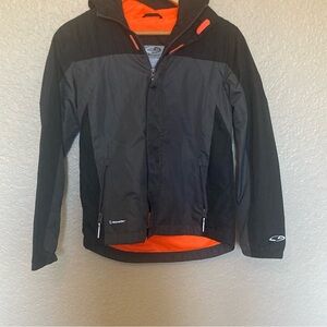 C9 by Champion Black and Orange Kids Size 8-10 Lightweight Windbreaker Raincoat
